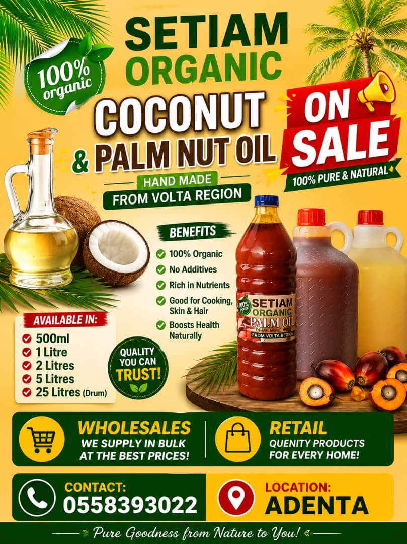 Setiam  palm oil (Dzomi) and coconut oil