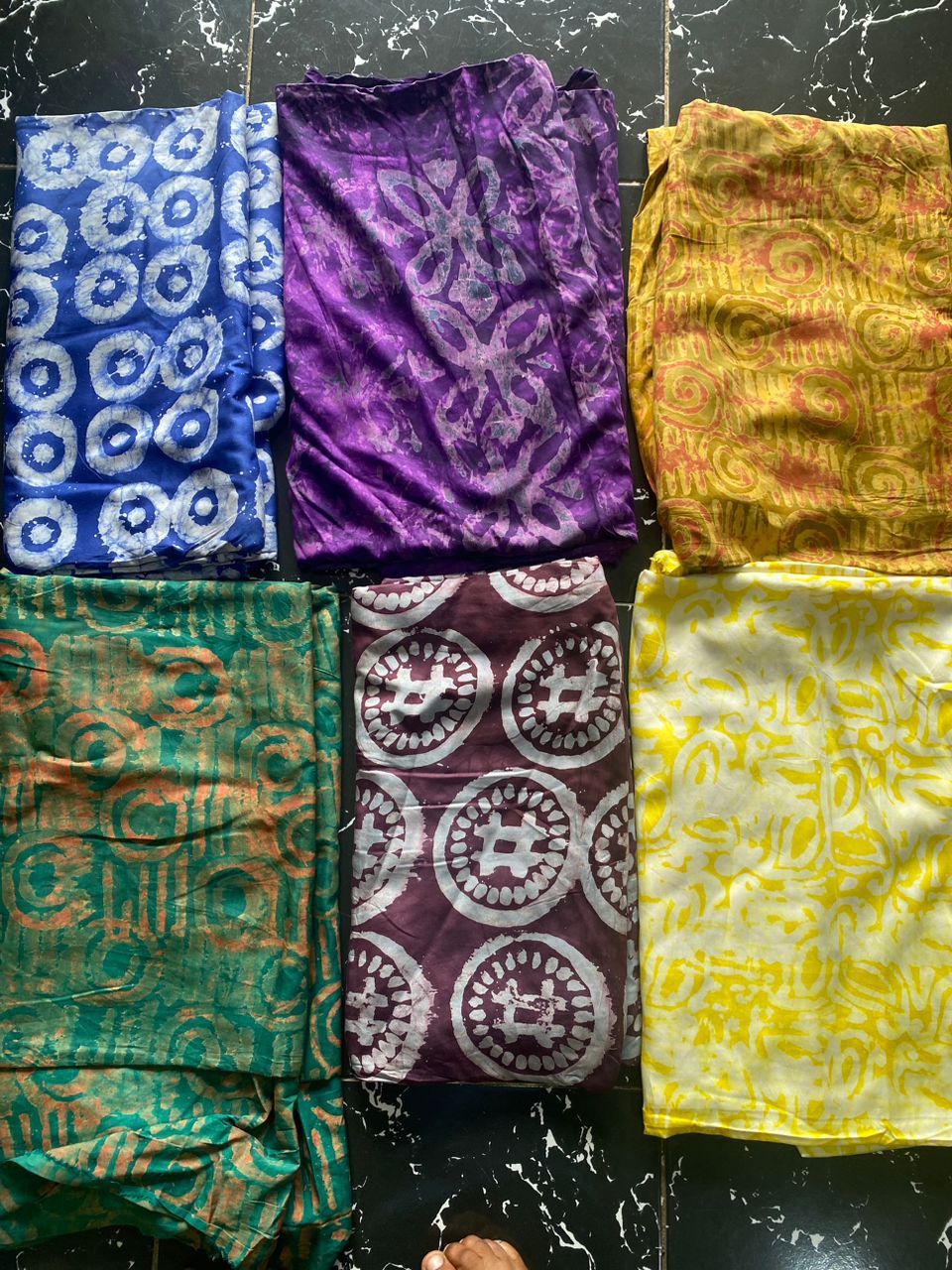 Adire skirts and fabrics
