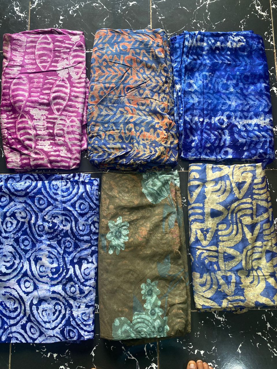 Adire skirts and fabrics